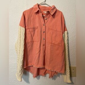 POL Salmon Shacket sz L